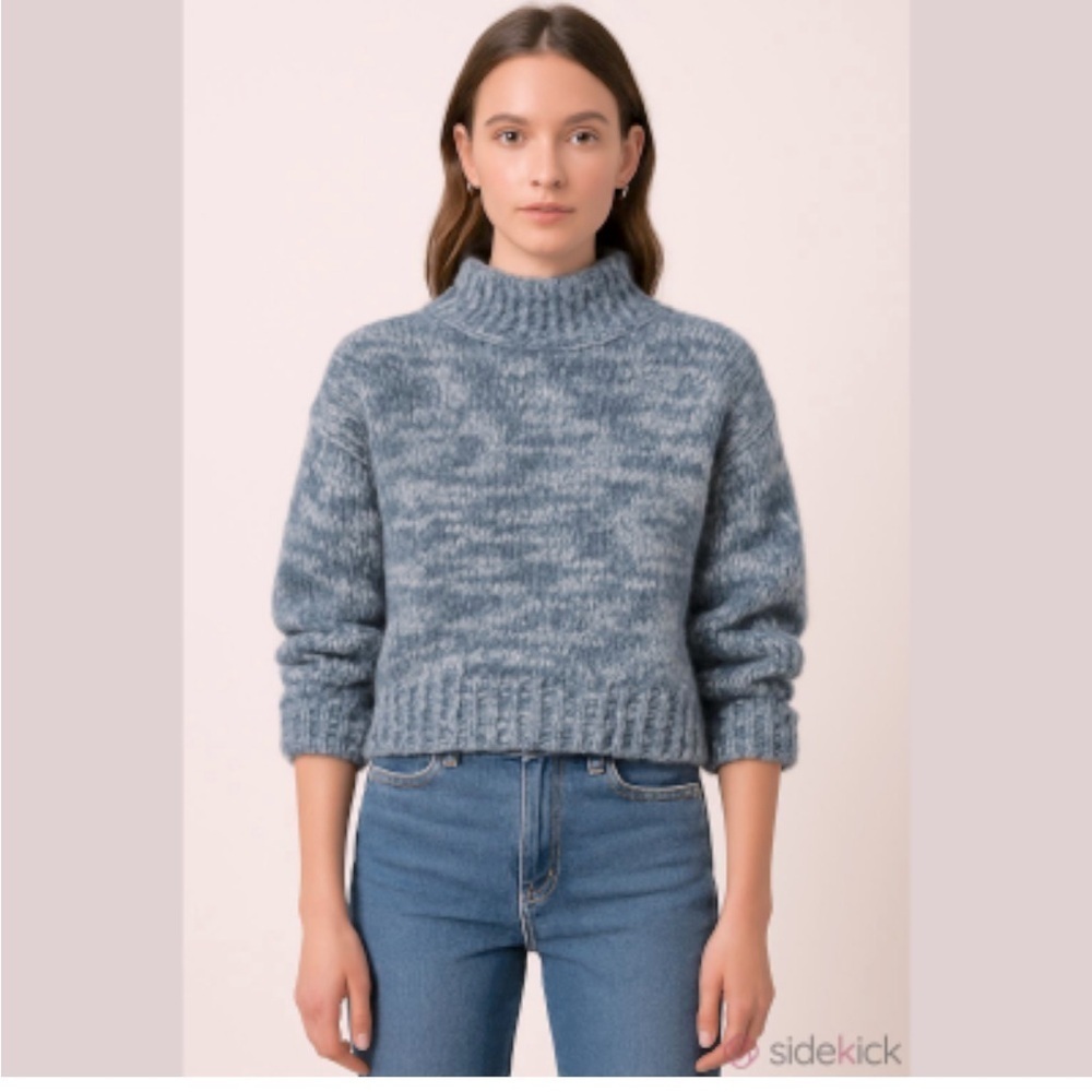 Ramy Brook Ramy Brook Space-Dye James Mock Neck Sweater Xs Nwt $325